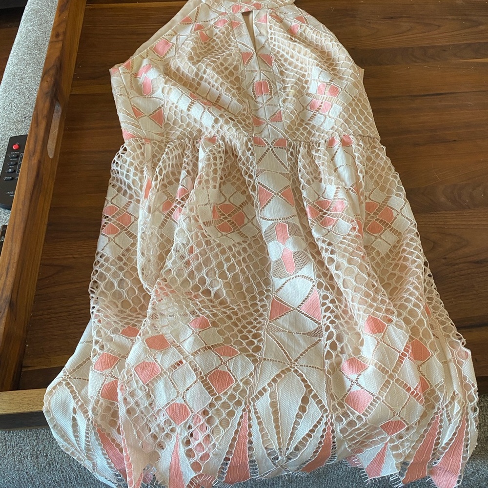 BCBG Pink and Cream Dress - Picture 2 of 3